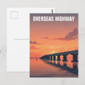 Übersee-Highway Key West Florida Reise Postkarte (Vorne/Hinten)