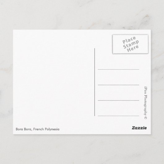 Überseebad Bora Bora, Französisch-Polynesien Postkarte (Rückseite)
