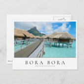 Überseebad Bora Bora, Französisch-Polynesien Postkarte (Vorne/Hinten)