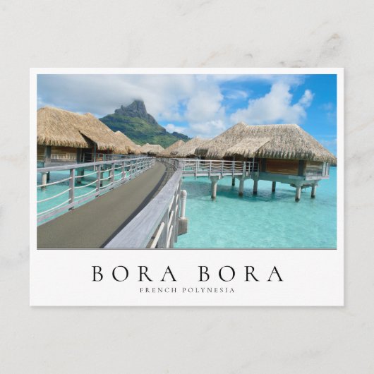 Überseebad Bora Bora, Französisch-Polynesien Postkarte (Vorderseite)
