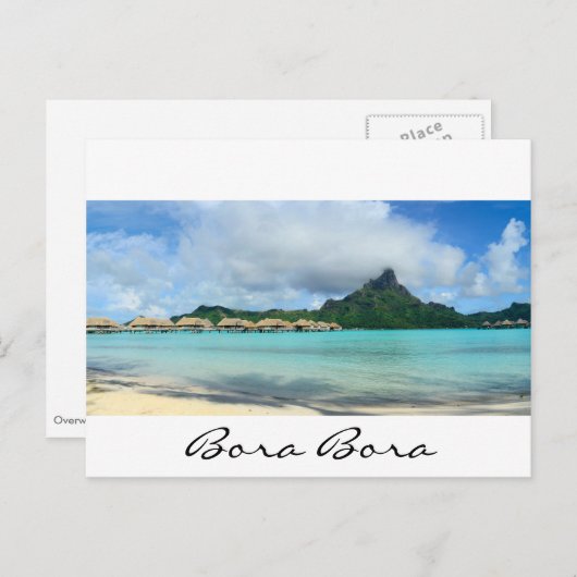 Überseebad Bora Bora Pano Textpostkarte Postkarte (Vorne/Hinten)