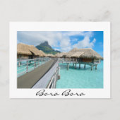 Überseebad Bora Bora weiße Postkarte (Vorderseite)