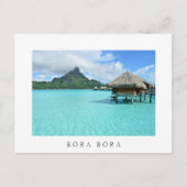 Überseebad Bora Bora weiße Postkarte (Vorderseite)