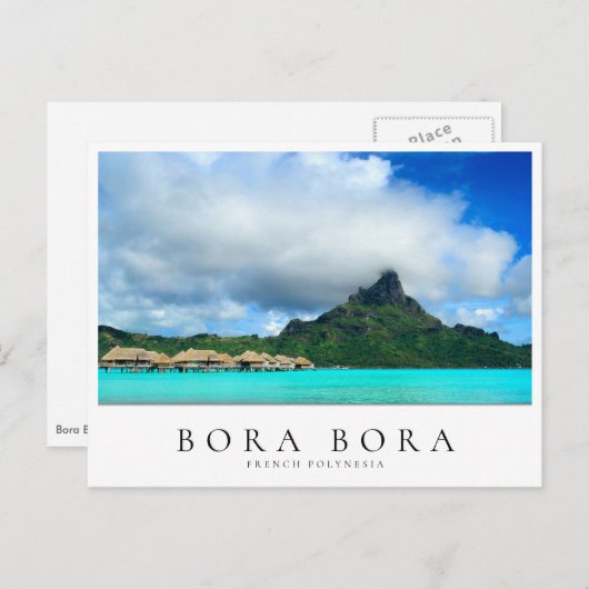 Überseegebiet und Insel Bora Bora, Polynesien Postkarte (Vorne/Hinten)