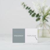 Übersetzer Englisch - Spanisch Visitenkarte (Stehend Vorderseite)