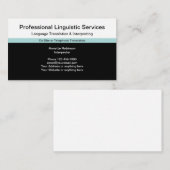 Übersetzer für Berufliche Sprachdienstleistungen Visitenkarte (Vorne/Hinten)