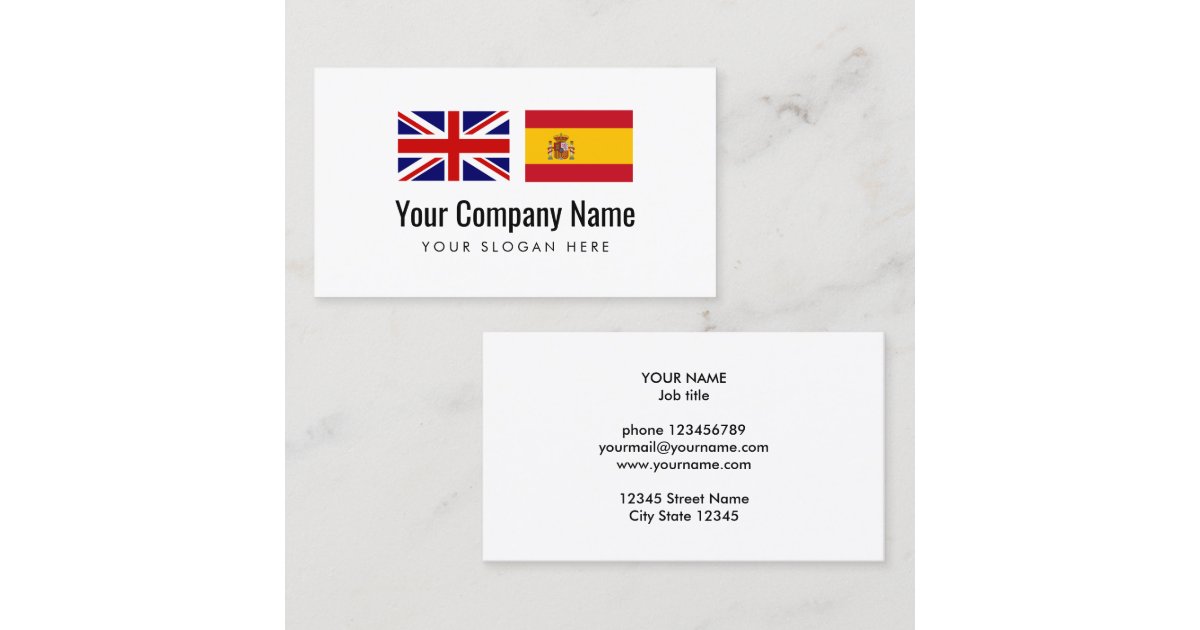 Ubersetzungsdienste Englisch Spanischubersetzer Visitenkarte Zazzle De