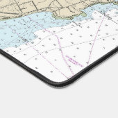 Übersicht 13219 über den Hafen von Point Judith Schreibtischunterlage (Ecke)