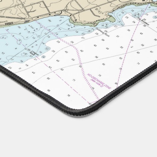 Übersicht 13219 über den Hafen von Point Judith Schreibtischunterlage (Ecke)