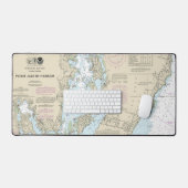 Übersicht 13219 über den Hafen von Point Judith Schreibtischunterlage (Tastatur & Maus)
