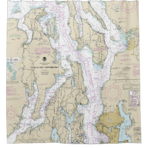 Übersicht 18441 über den Sound-Northern Part Duschvorhang