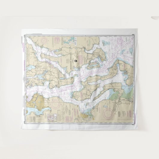 Übersicht 18441 über den Sound-Northern Part Wandteppich (Vorderseite (Horizontal))