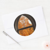 Übersicht der Herbstblätter Runder Aufkleber (Umschlag)