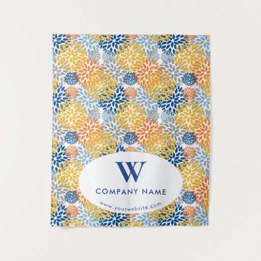 Übersicht für den benutzerdefinierten Geschäftstis Wandteppich (Vorderseite)