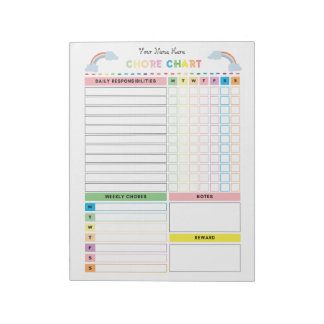 Übersicht Notepad für Kinder mit Belohnungs-Editor Notizblock