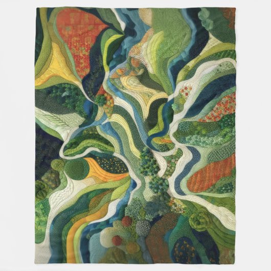 Übersicht über abstrakte Design-Luftoberflächen Fleecedecke (Vorderseite)