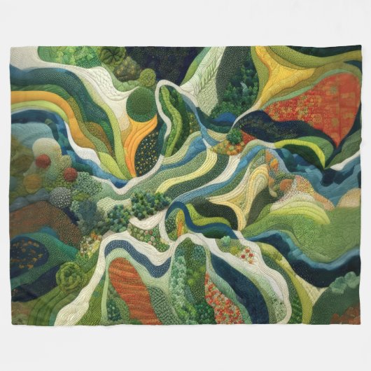 Übersicht über abstrakte Design-Luftoberflächen Fleecedecke (Vorderseite (Horizontal))