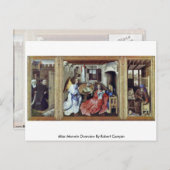 Übersicht über Altar Merode von Robert Campin Postkarte (Vorne/Hinten)