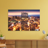 Übersicht über Boston nachts Leinwanddruck (Insitu (Wohnzimmer))