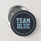 Übersicht über das Baby-Gender-Team Blue Chalkboar Button (Vorne & Hinten)