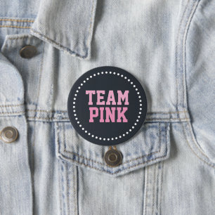 Übersicht über das Baby-Gender-Team Pink Chalkboar Button