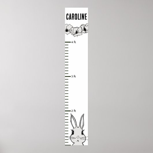 Übersicht über das Blumenwachstum bei Hasen Poster (Vorne)