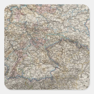 Übersicht über das Deutsche Reich Quadratischer Aufkleber