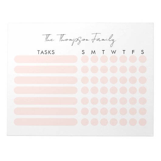 Übersicht über das Kommandozentrum Kids-Planer der Notizblock (Vorderseite)