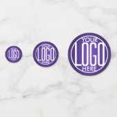 Übersicht über das Lila Party von Unternehmen mit  Konfetti (Rückseiten)