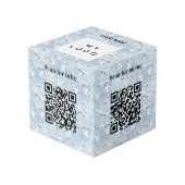 Übersicht über das Logo für das Seebad QR-Codes Würfel (Vorderseite Schrägansicht)