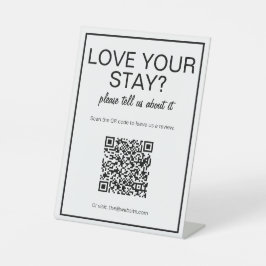 Übersicht über das moderne grundlegende White QR C Sockelschild