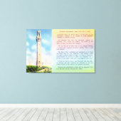 Übersicht über das Pilgrim-Gedenkmal und kurze Inf Leinwanddruck (Insitu (Holzboden))