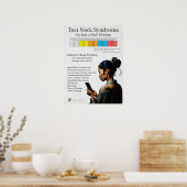 Übersicht über das Text Neck Pain Syndrome Poster (Küche)