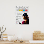Übersicht über das Text Neck Pain Syndrome Poster (Küche)