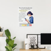 Übersicht über das Text Neck Pain Syndrome Poster (Heimbüro)