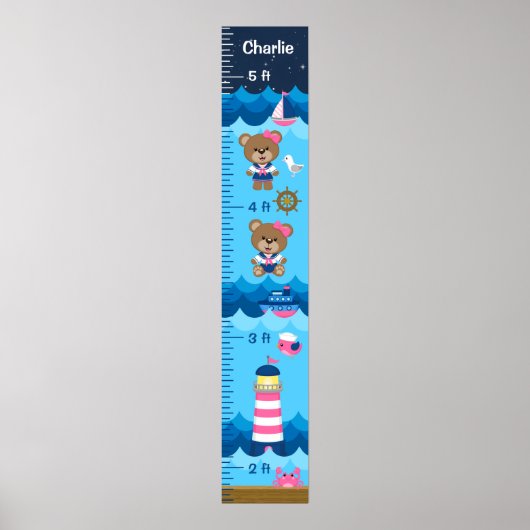 Übersicht über das Wachstum des nautischen Bärenbä Poster (Vorne)