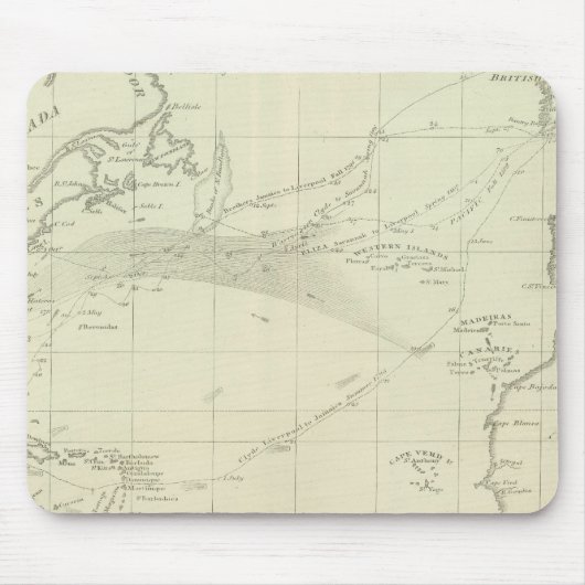 Übersicht über den Atlantischen Ozean Mousepad (Vorne)