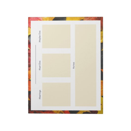 Übersicht über den Herbst Notizblock (Rotiert)