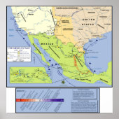 Übersicht über den mexikanisch-amerikanischen Krie Poster (Vorne)