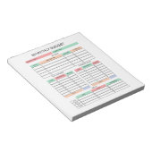 Übersicht über den monatlichen Haushaltsplan Notizblock (angewinkelt)