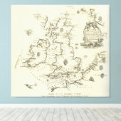 Übersicht über den Verlauf der spanischen Armada Leinwanddruck (Insitu (Holzboden))