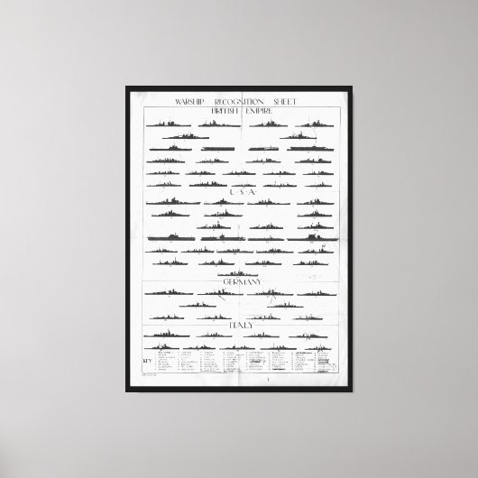 Übersicht über die Anerkennung von Schiffen aus de Leinwanddruck (Vorderseite)
