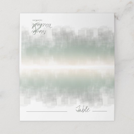 Übersicht über die Aquarellfarben, Tabelle Sage-ID Platzkarte (Außenseite Aufgefaltet)