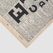 Übersicht über die Augen des Gewebes auf der Wörte Seidenpapier (Ausschnitt)