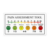 Übersicht über die Beurteilung der Schmerzen (Vorne)