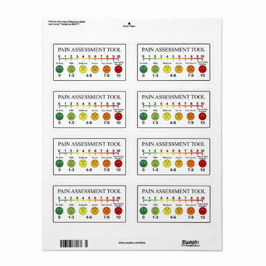 Übersicht über die Beurteilung der Schmerzen (Vorne)