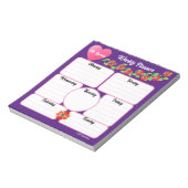 Übersicht über die Blume der lila Wochenplaner Notizblock (Rotiert)