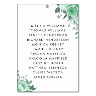 Übersicht über die Blume im Hintergrund Tischnummer