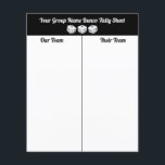 Übersicht über die Bunco Dice Flyer<br><div class="desc">Billig Schwarz-weiße Bunco Dice Table Tallsheets für Ihre Bunco Gruppe. Doppelseitig. Modernes Aussehen mit drei glücklichen weißen Würfeln alle bereit zum Rollen!</div>