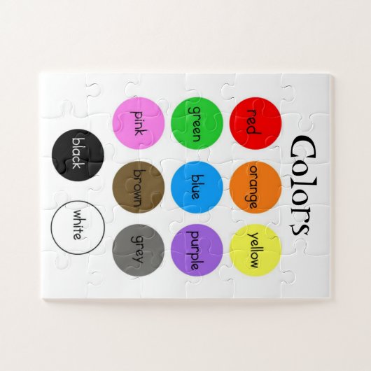 Übersicht über die Farben im Vorschulalter Puzzle (Horizontal)